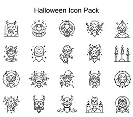 Fototapeta premium Halloween Icon Pack