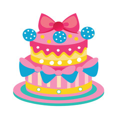birthday cake vector illustration