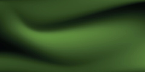 Silk green background. Abstract vector pattern with copy space. Liquid wave texture, smooth drapery wallpaper. Wedding fabric, satin. Wavy design for banner, card, postcard, backdrop.