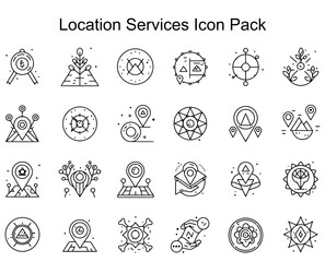 Obraz premium Location Services Icon Pack