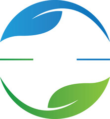 Logos of green leaf ecology icon vector design template