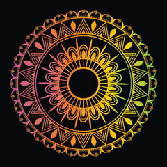 Elegant Luxury Mandala Design with Vibrant Gradient Colors