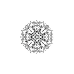 Circular pattern in the form of a mandala. Henna tatoo mandala. Mehndi style. Decorative pattern in oriental style. Coloring book page.