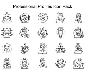 Obraz premium Professional Profiles Icon Pack