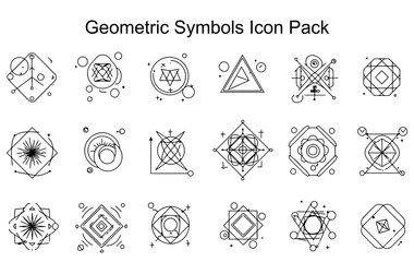 Geometric Symbols Icon Pack