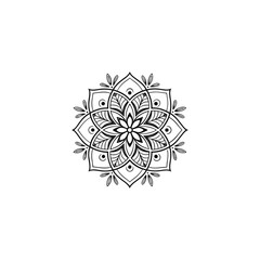 Obraz premium Circular pattern in the form of a mandala. Henna tatoo mandala. Mehndi style. Decorative pattern in oriental style. Coloring book page.