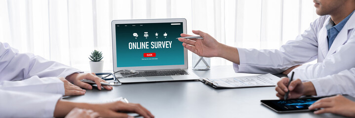 Online survey form for brisk digital information collection on the internet network