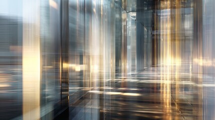 Layered abstract background architecture lines in translucent glass refracting light dreamy and ethereal