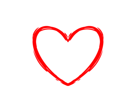 red heart on white background