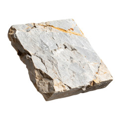 Floating Slab of Textured Stone as Product Platform, Shadow Underneath, isolated on a transparent background PNG