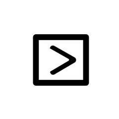 Right Arrow In Square Button Outline
