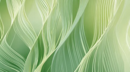 Organic abstract background architecture lines mimicking vines biophilic design soft green hues
