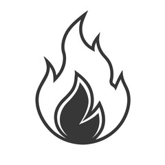vector fire icon outline