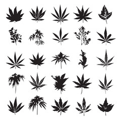 cannabis leaf silhouette