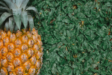 close up of pineapple