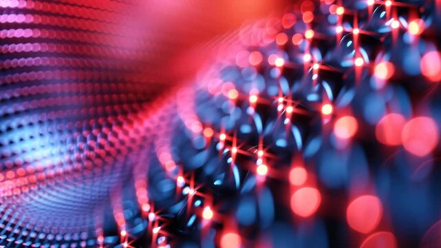 Vibrant Abstract Lightshow with Red and Blue Bokeh