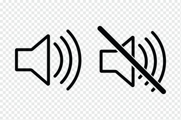 No Sound icon sign mute icon vector illustration. Speaker mute icon. No sound icon. No allowed Sound Sign. no sound or keep silence red circle sign, green allowed round vector icon eps 10