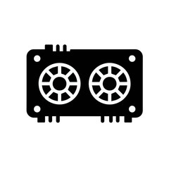 GPU Video Card Vector Icon. Graphics processor for computer
