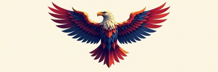 Obraz premium Geometric eagle design, bold lines and shapes , graphic, wildlife