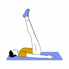 Fitness Leg Raises Silhouette for Core Workout Design 