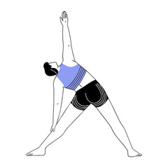 Fitness Side Bends Silhouette for Core Workout Design 