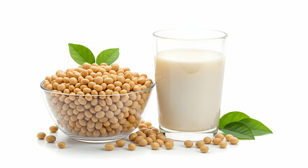 Soybeans and Soy Milk: A Fresh and Clean Still Life
