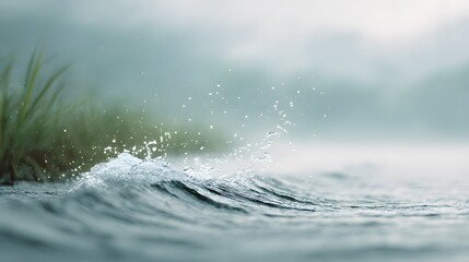 Powerful ocean waves crash and foam on the blue summer beach, splashing white liquid motion along the shore