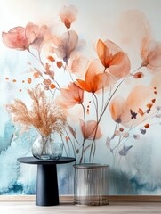 flawless visual of Watercolor wallpaper with handdrawn elements
