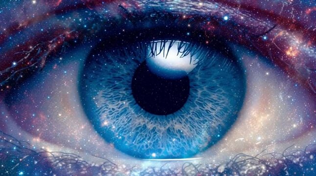 Surreal Cosmic Eye in Space Nebula, 4K Vision Concept