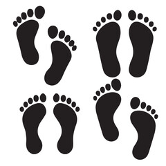 foot prints vector