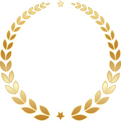 Luxury Golden Emblem Badge with Crown and Ribbon


