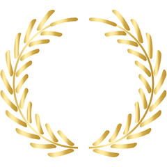 Luxury Golden Emblem Badge with Crown and Ribbon

