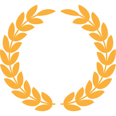 Luxury Golden Emblem Badge with Crown and Ribbon

