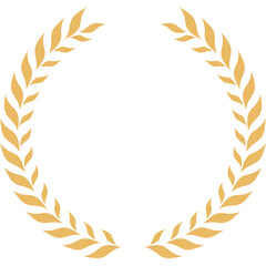 Luxury Golden Emblem Badge with Crown and Ribbon

