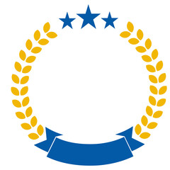 Luxury Golden Emblem Badge with Crown vector png