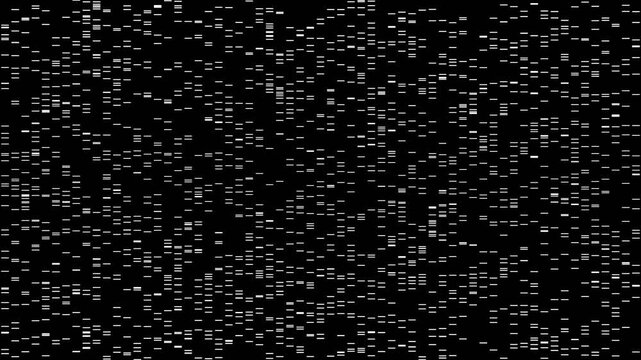 Data Stream Pattern: Glitchy White Pixels Representing Code or Technology.
