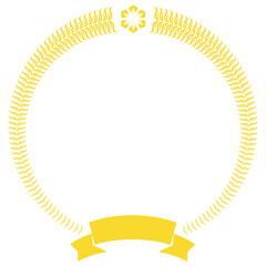 Luxury Golden Emblem Badge with Crown vector png