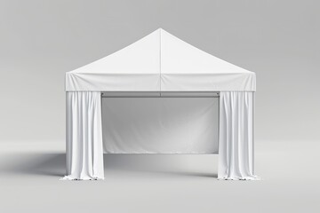 High Resolution Picture of 3D Rendering White Tent Double 3X3 with Frame Perspective View