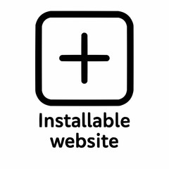 Fototapeta premium App icon with '+' symbol. Installable website