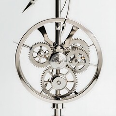 Detailed view of clockwork mechanism