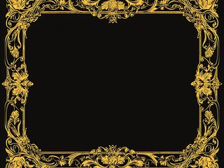 Ornate golden frame design