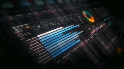Dynamic data visuals for business info graphics, animated charts, and data-driven insights for a...