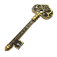 Ornamental gold key