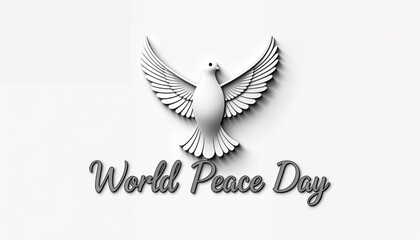 Obraz premium 3D metallic dove illustration with elegant text 