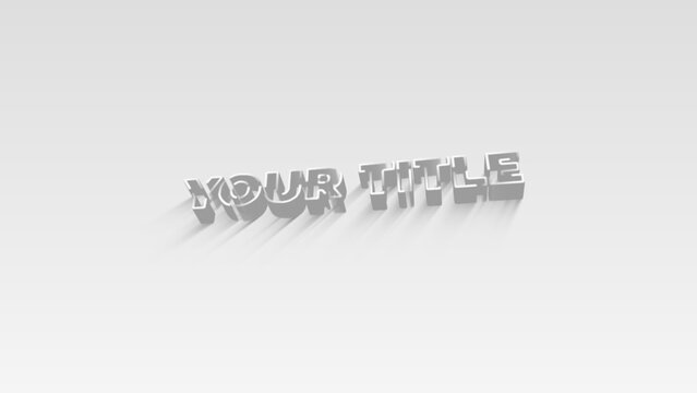 3D Stroke Line Animated Title for Wide Screen