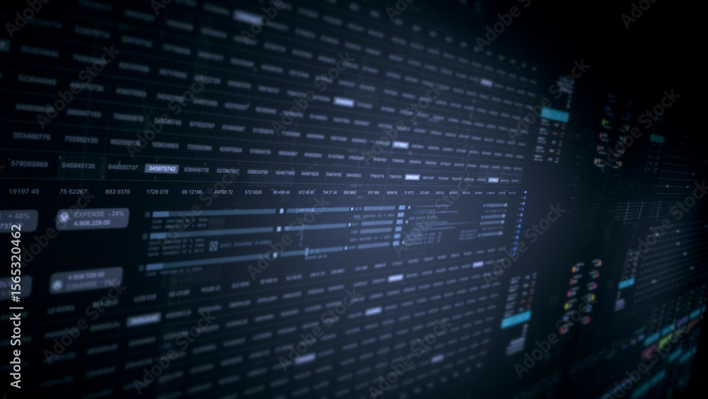 Aufkleber Dynamic data visuals for business info graphics, animated charts, and data-driven insights for a business meeting mock-up. Explore the world of trading, stock exchanges, and crypto