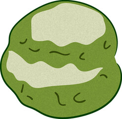 Green Tea Mochi Illustration