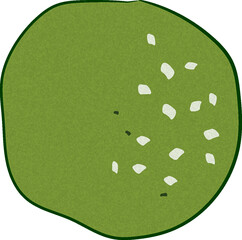 Matcha Green Tea Mochi Illustration