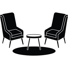 Social worker element isolated counseling session setup on white background