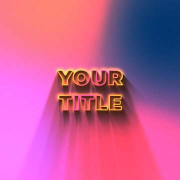 Bold Long Shadow Title Animation with Colorful Gradient Background for Square Social Media Posts